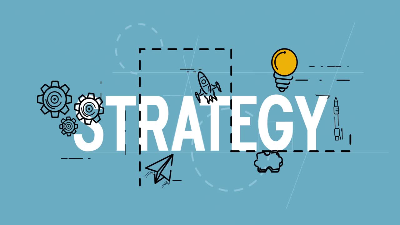 Different icons for digital STRATEGY concept