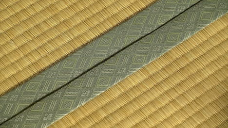 fabric strips with woven pattern on edges of tatami mats