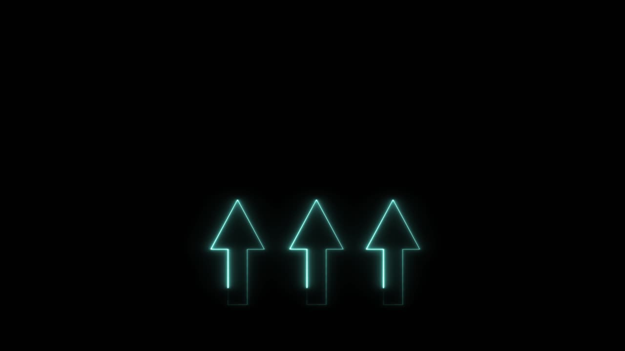 Neon Up Arrows