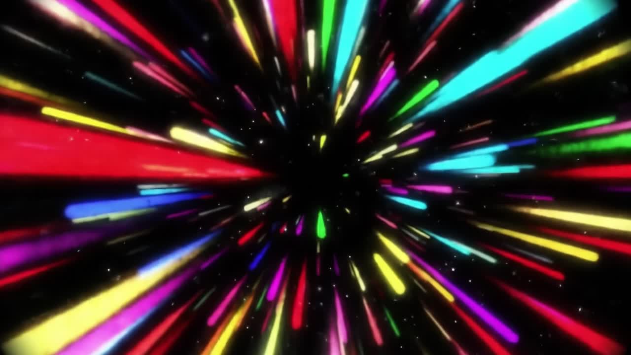 Colorful Hyperspace Tunnel
