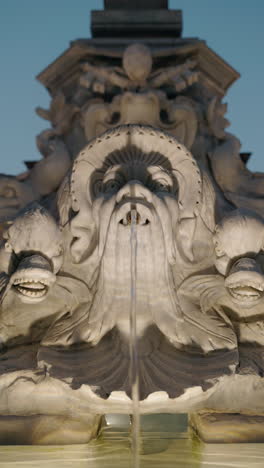 Close-up of a Fountain Statue