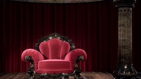 luxurious-theater-curtain-stage-with-chair