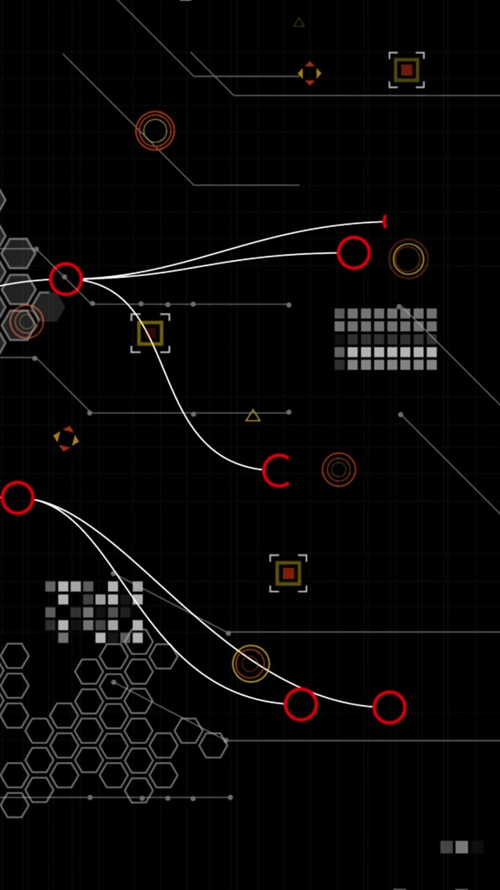 Animation of graphs, data and connections on black background