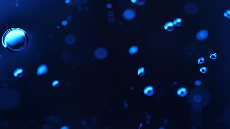 abstract science or art background with blue bubbles rising