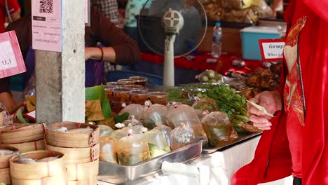 a bustling scene at a floating market