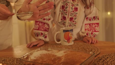 mother and daughter preparing for christmas celebration