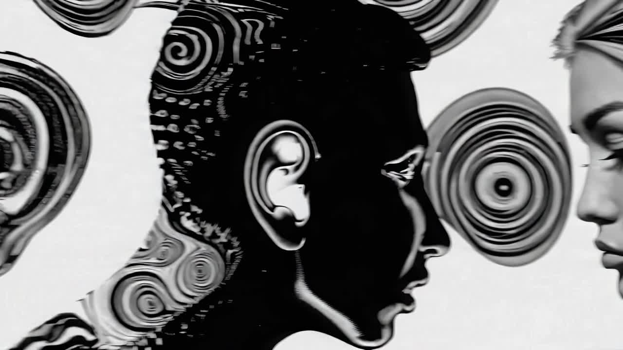 retrato abstracto de una pareja