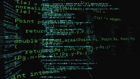video de bucle digital único de varios scripts de programación de computadora