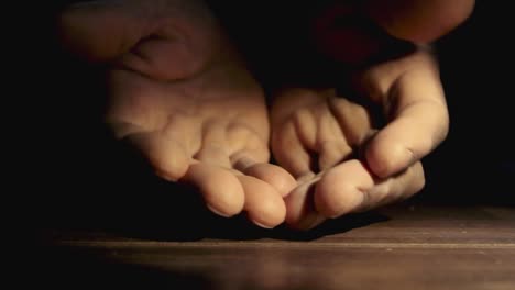 man praying to god with hands together caribbean man praying with black background stock video stock footage