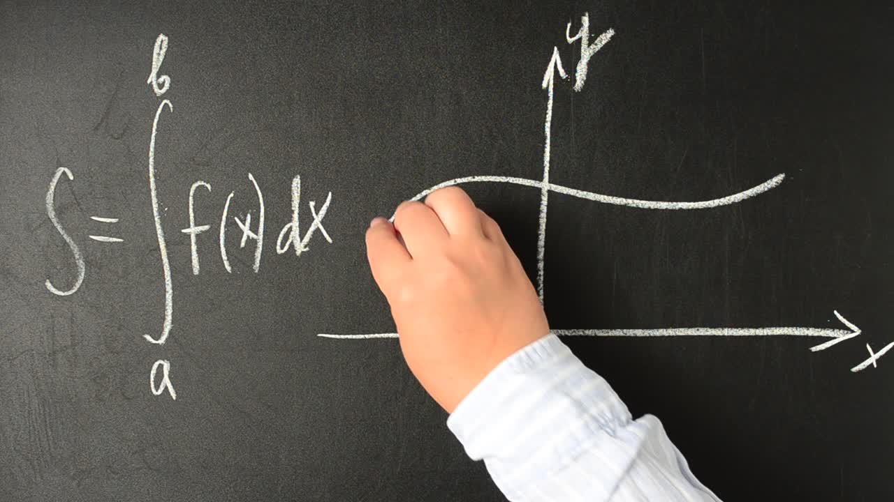 Geometrical entity of integral. We write with chalk on a board
