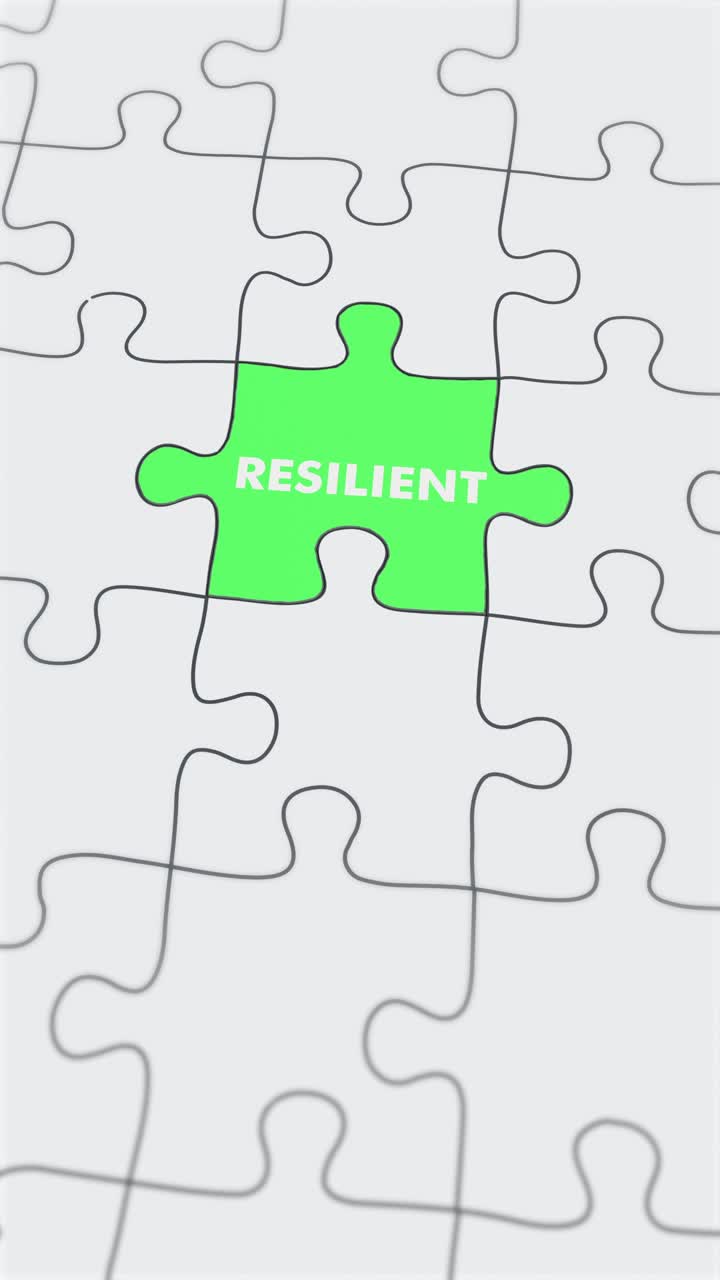 Fragile Resilient Jigsaw puzzle assembled Vertical Video