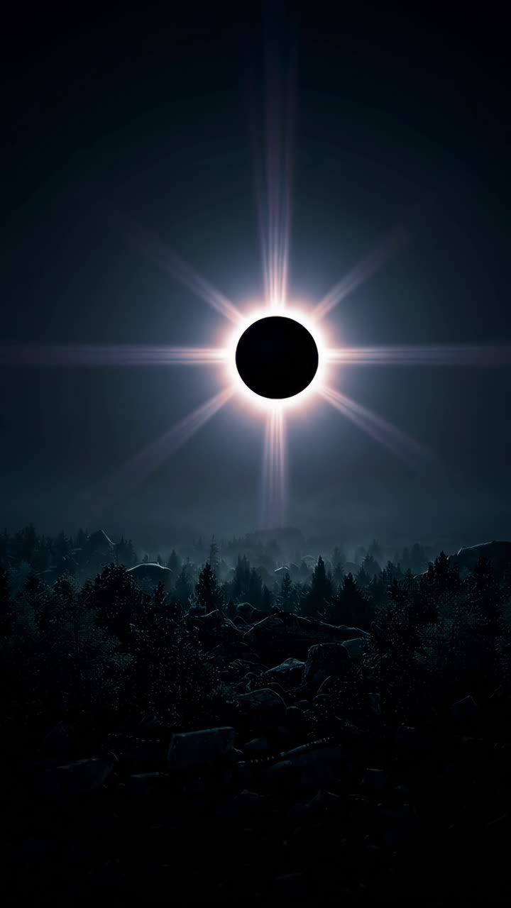 Solar Eclipse over a Forest
