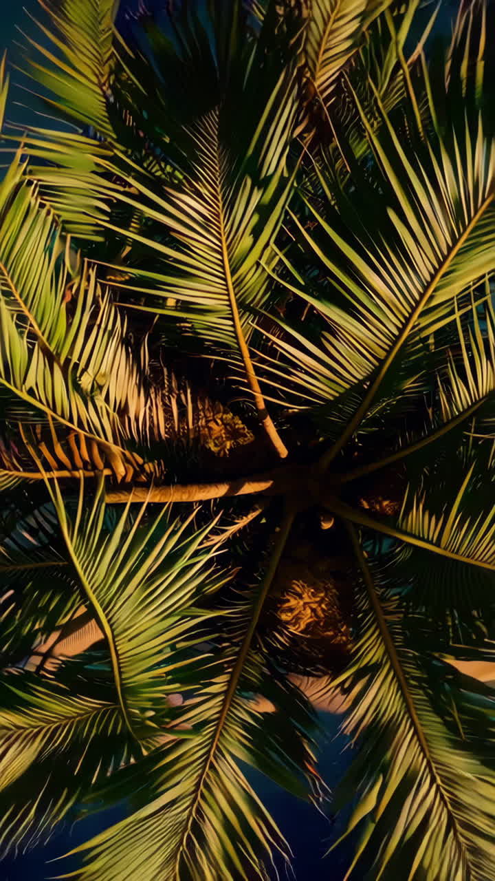 Desert Oasis with Palm Tree and Crystal Clear Water