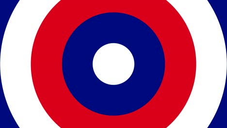 colores de la bandera de francia círculos crecientes animación bucle sin costuras stock video 4k