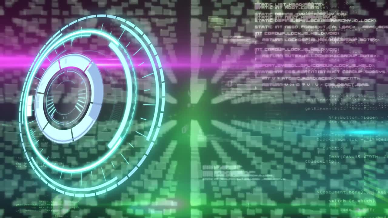 animación del escaneo del alcance y el procesamiento de datos en la pantalla