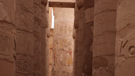 ancient egyptian hieroglyphs in karnak temple, luxor egypt