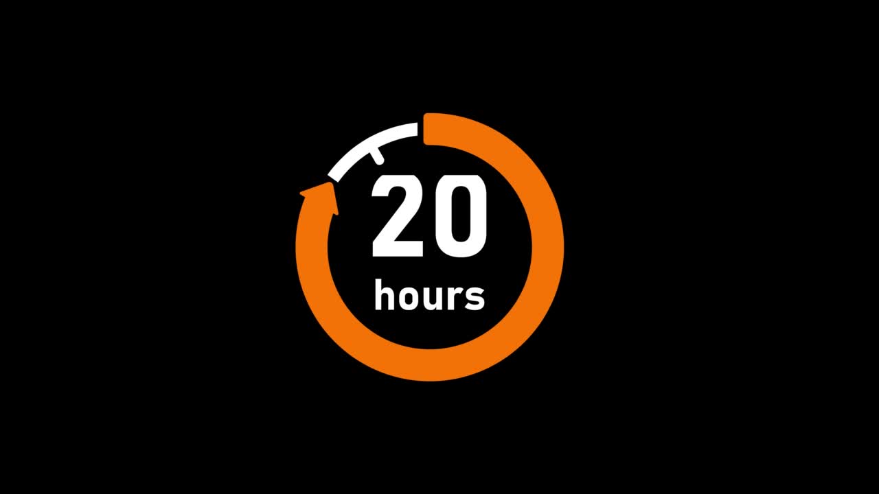 Clock , timer (time passage , waiting time) animation (4K) | 24 hours