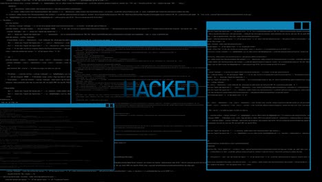 4k hacker text animation blue 03