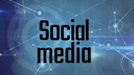 Animation-of-social-media-text-over-blue-background