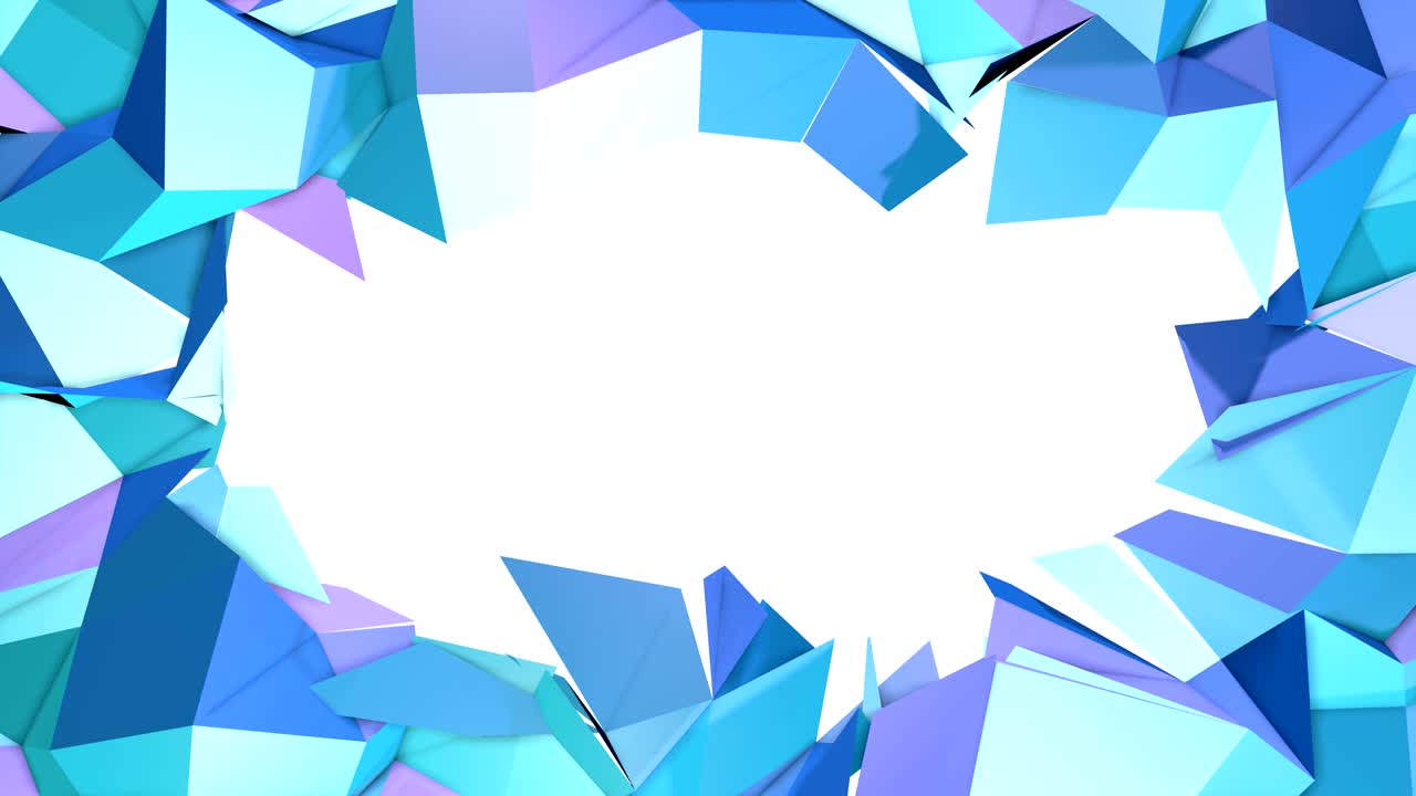 추상적인 단순한 파란색 보라색 낮은 폴리 3d 분할 표면은 우아한 배경으로. 순수한 파란 파란색 다각형과 함께 부드러운 기하학적 낮은 포리 모션 배경.