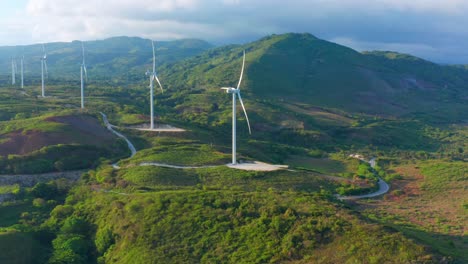 wind turbine spinning at larimar in dominican republic