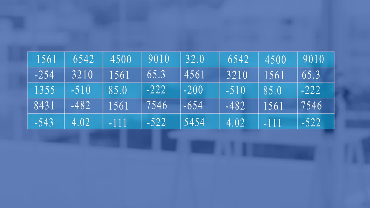 Animation of data processing over work station in office