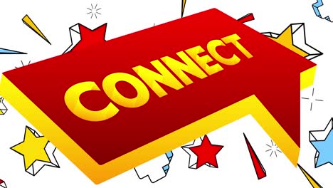 connect word in a 3d speech bubble