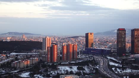 el paisaje urbano de estambul en invierno