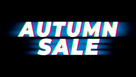 autumn sale text vintage glitch effect promotion .