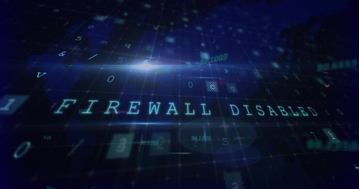 Animation of cyber attack warning text and data processing