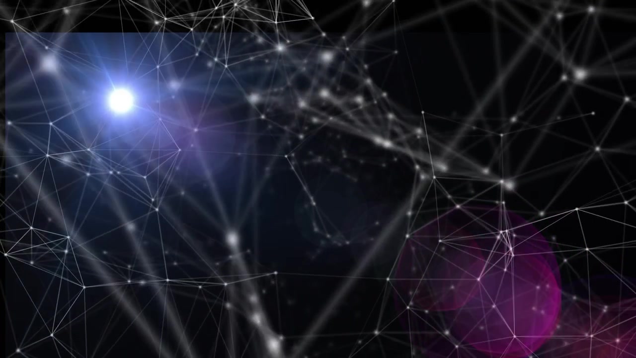 Animation of network of connections over light spots