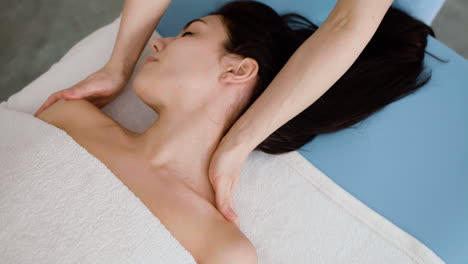 woman receiving a massage