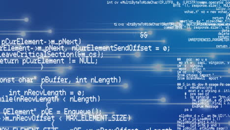 Animation of data processing over glowing spots in background