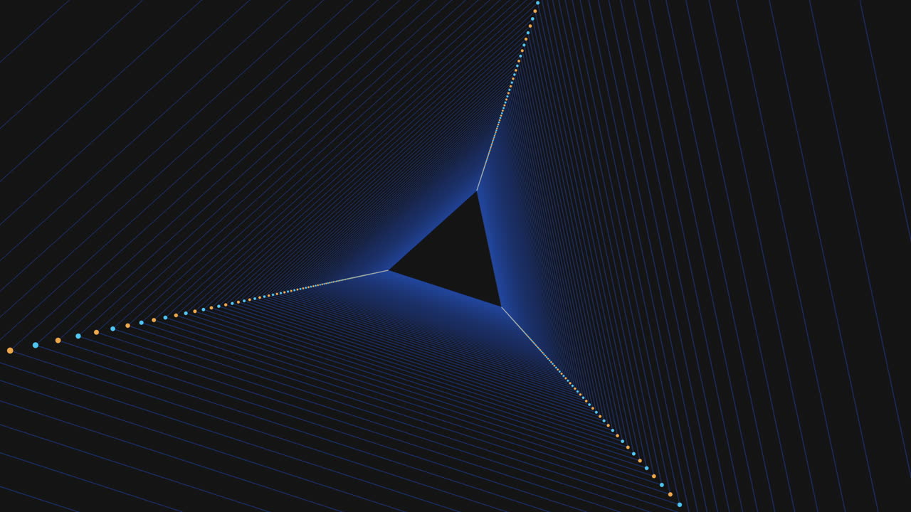 어두운 은하 1의 네온 무지개 점과 삼각형 구멍