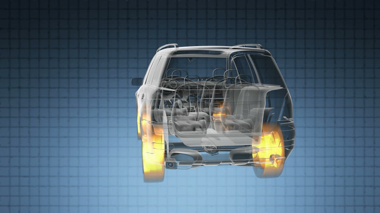 el auto gira el bucle.