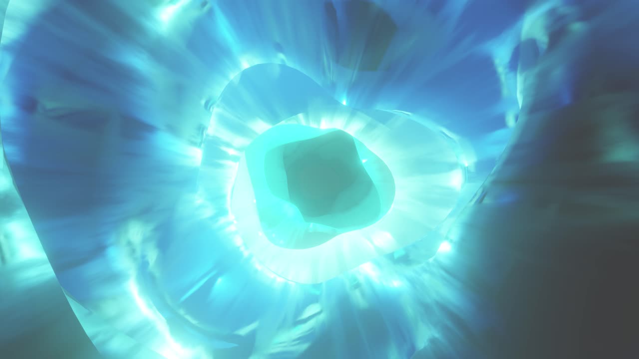 Color swirling interdimensional tunnel, 3d infinite loop background