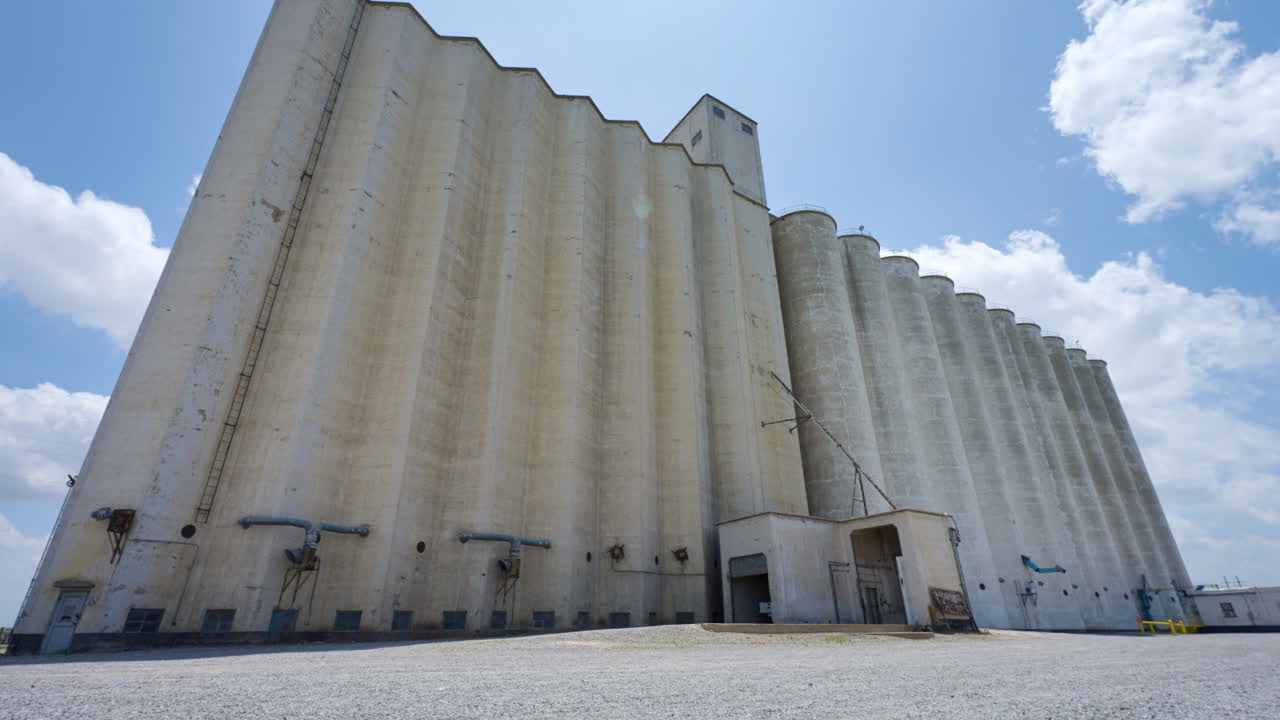 Exterior View of Grain Silos