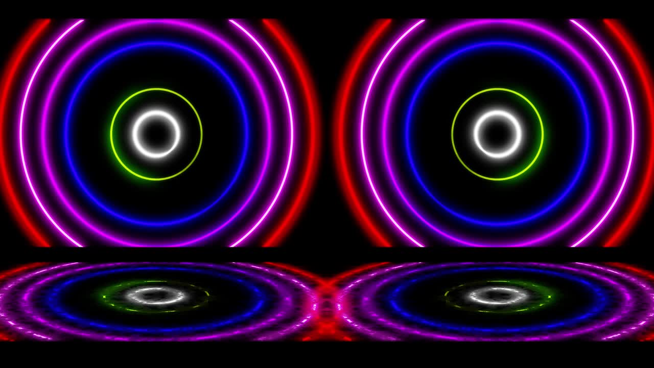 Neon geometric pattern illumination animation motion graphics