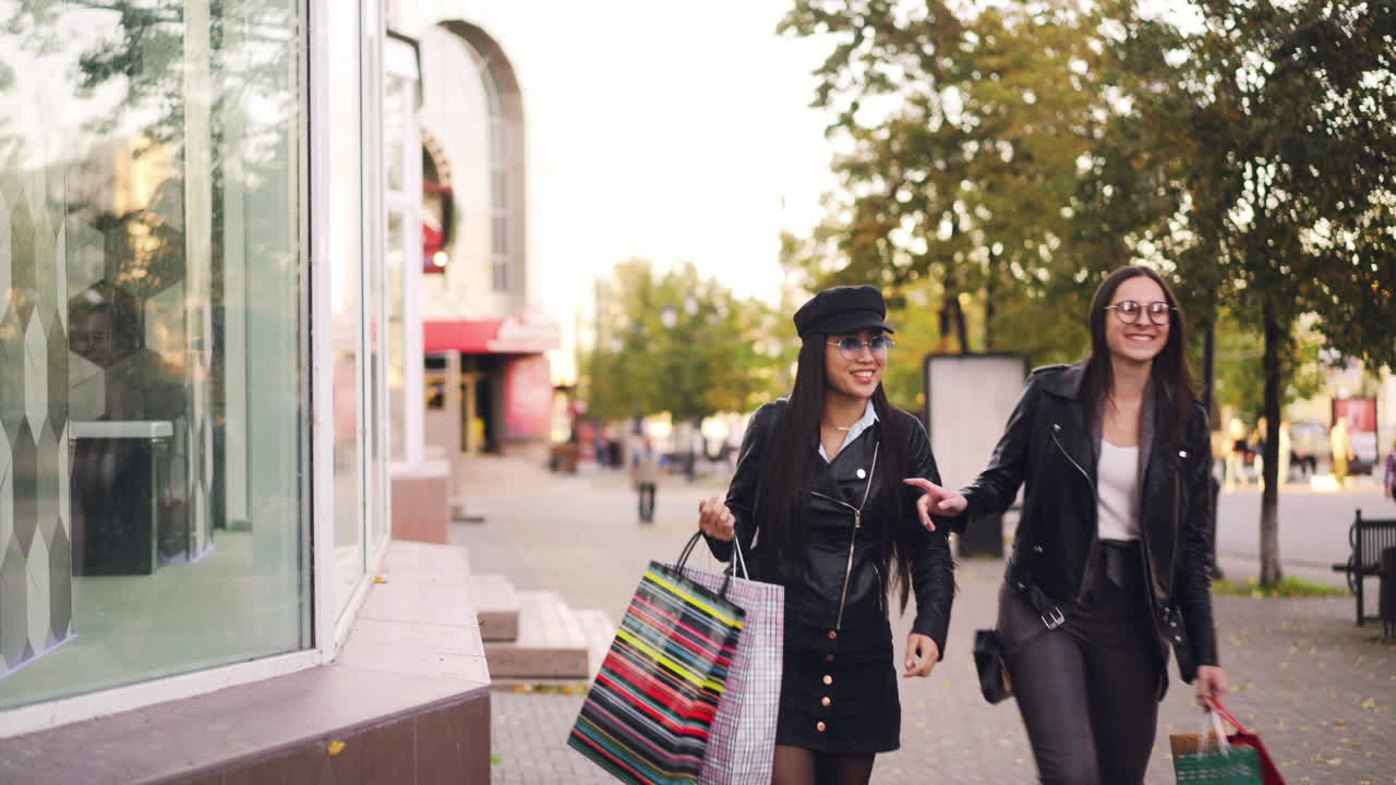 Two Women Shopping in the City