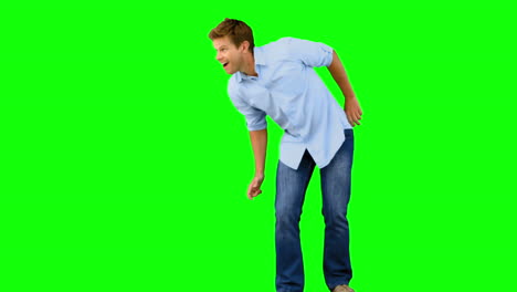 Man-skating-on-green-screen