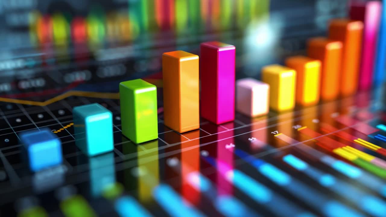 Colorful Bar Graph for Financial Data Analysis