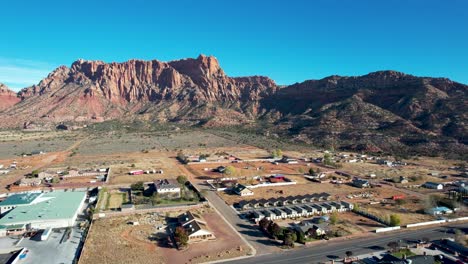 aerial view of colorado city, utah- flds mormon settlement