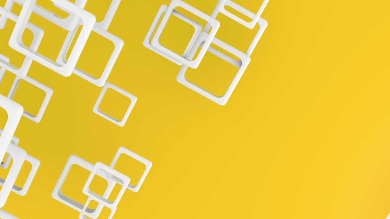 Abstract background 3d color squares shapes 4k animation. Looping footage.