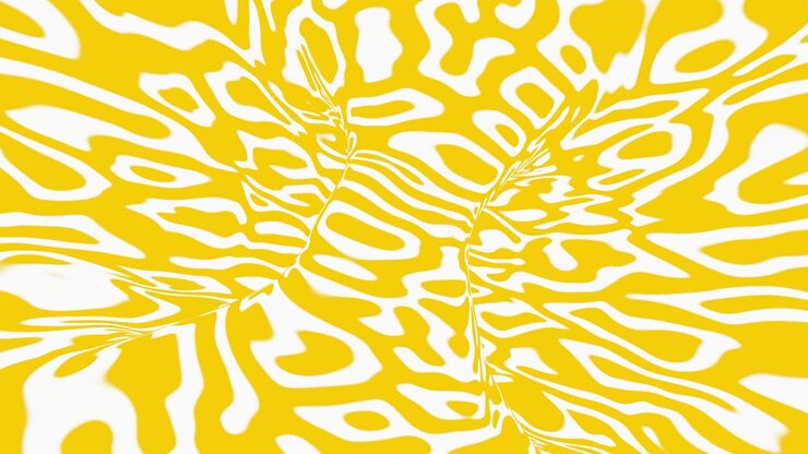 3D render of rotation of torus shape with surface displacement yellow image map
