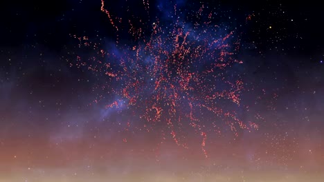 fuegos artificiales en el cielo