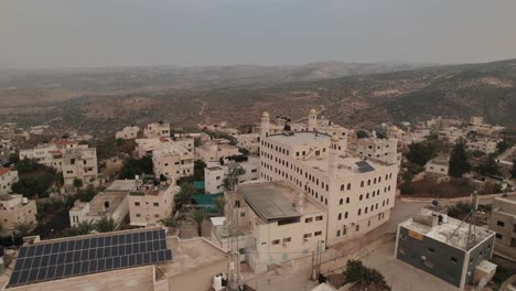 drone video of urban cityscape in the middle east