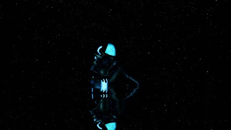 astronauta en un cielo estrellado de noche