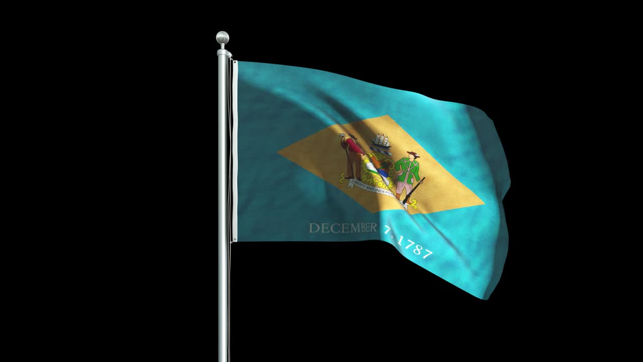 Fundo Animado da Bandeira de Delaware 4K
