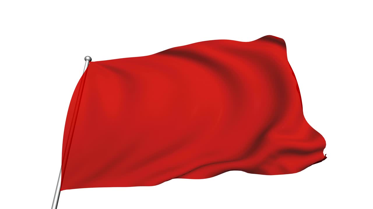 Bandiera rossa (semi-trasparente, in loop, canale alfa)