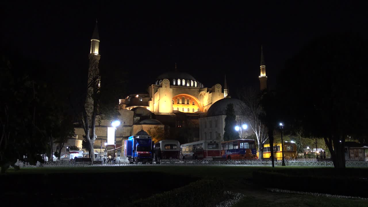 이스탄불 밤, 하기아 소피아, 술탄 아흐메트 광장